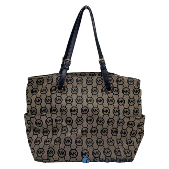 Michael Kors Black and Brown Logo Tote - Picture 2 of 6